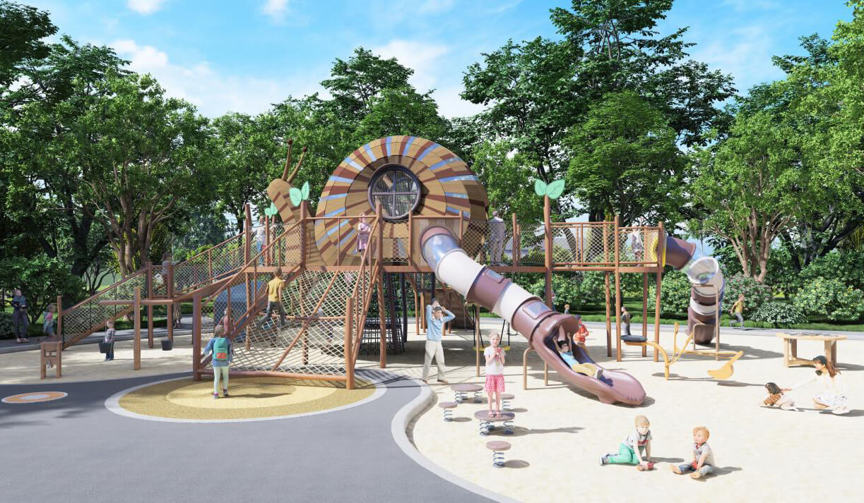 節點效果圖[#]對重要節點進行效果圖深化，例如主題游樂設備、標志性建筑等，直觀展示設計效果。